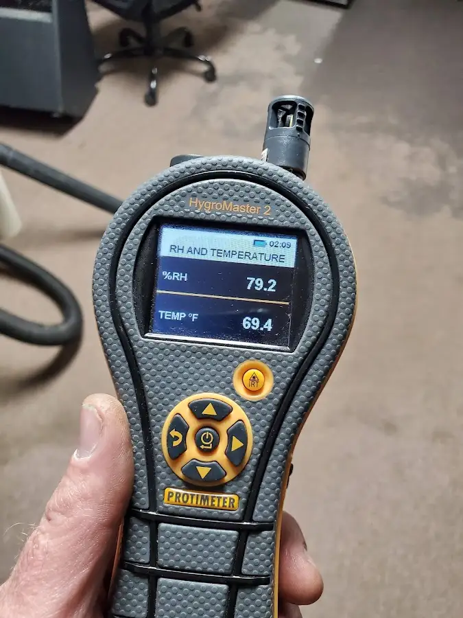 Moisture meter humidity assessment for Fire & Smoke Damage Restoration in Midlothian
